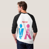 Men and Women Typography Icon Design – Bold Pink & T-shirt (Achterkant volledig)