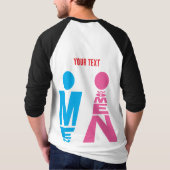 Men and Women Typography Icon Design – Bold Pink & T-shirt (Achterkant)