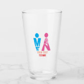 Men and Women Typography Icon Design Glas (Voorkant)