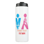 Men and Women Typography Icon Design Thermosbeker (Voorkant)