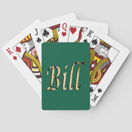 Men Called Bill, Pokerkaarten (Achterkant)