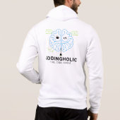 Men Clean Tech Brain Coding Graphic For Coders Hoodie (Achterkant)