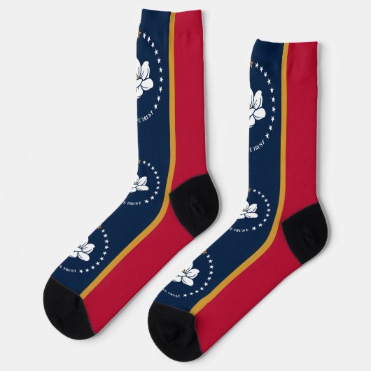 Men crew socks with flag of Mississippi, USA Sokken (Links)
