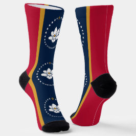 Men crew socks with flag of Mississippi, USA Sokken