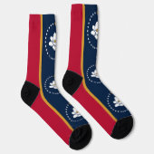 Men crew socks with flag of Mississippi, USA Sokken (Rechts)