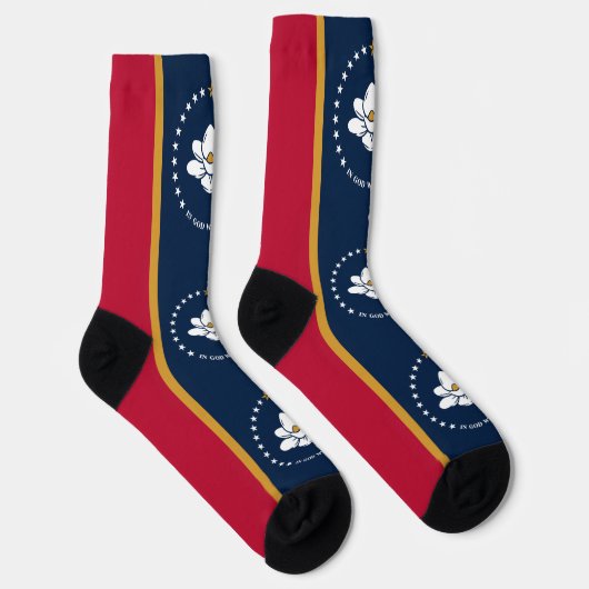 Men crew socks with flag of Mississippi, USA Sokken (Rechts)