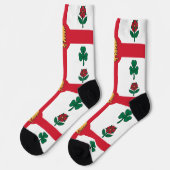 Men crew socks with flag of Montreal, Canada Sokken (Links)