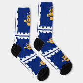 Men crew socks with flag of Quebec City Sokken (Rechts)