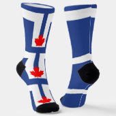 Men crew socks with flag of Toronto, Canada Sokken (Gebogen)