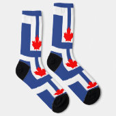 Men crew socks with flag of Toronto, Canada Sokken (Rechts)