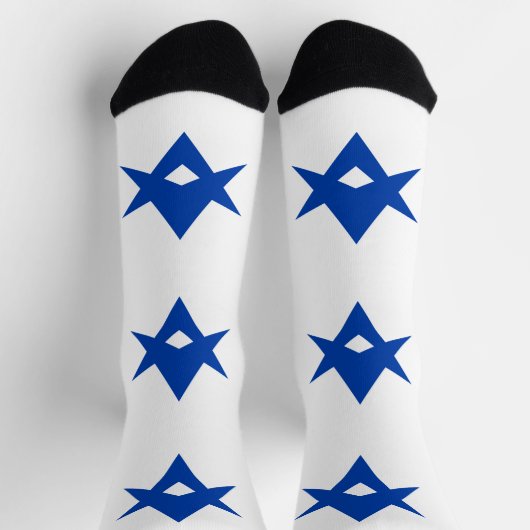 Men crew socks with flag of Toyota City, Japan Sokken (Top)