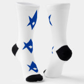 Men crew socks with flag of Toyota City, Japan Sokken (Gebogen)