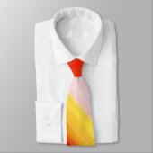 Men Designer Ties Yellow Orange Pink Stropdas (Gebonden)