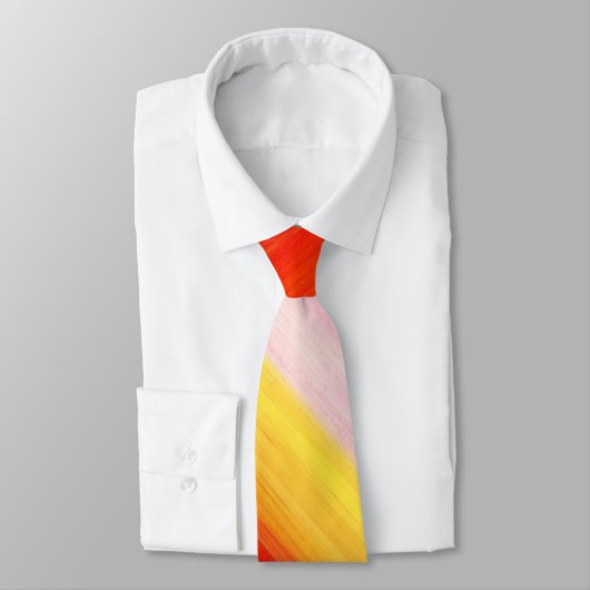 Men Designer Ties Yellow Orange Pink Stropdas (Gebonden)