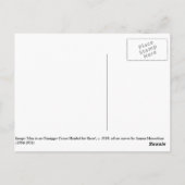 'Men in an Outrigger Canoe Headed for Shore' Briefkaart (Achterkant)