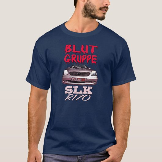 Men in Mercedes SLK  - Blutgruppe R170 T-shirt (Voorkant)