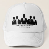 Men in Suits Bachelor Party White Trucker Pet (Voorkant)