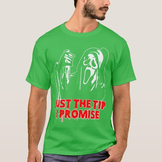 Men Justheip I Promise Horror skeleton Halloween b T-shirt (Voorkant)