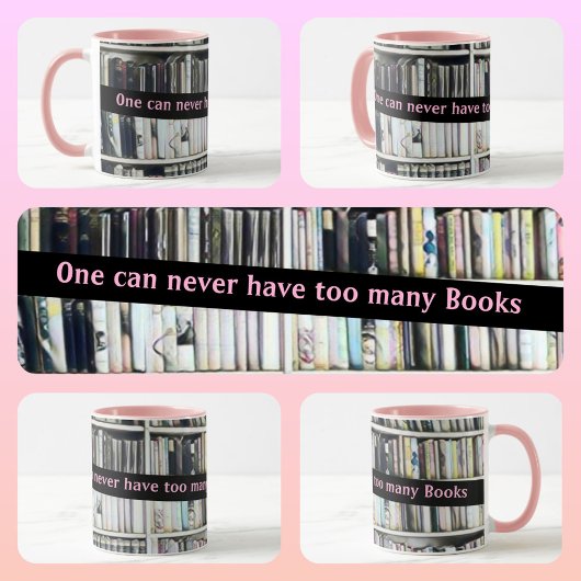 Men kan nooit teveel boeken hebben Roze Mok