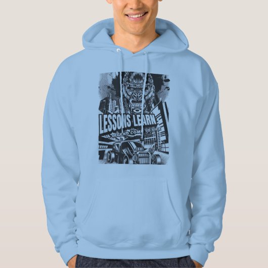 Men Legendary Gorilla Lessons Learn Hoodie (Voorkant)