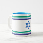 Men Loving Men Israel Pride Flag Tweekleurige Koffiemok (Voorkant links)