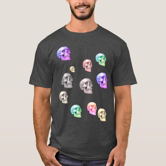 Men multi-skulls T-Shirt (Voorkant)