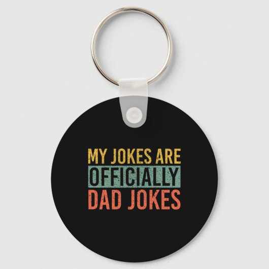 Men My Jokes Are Ly Dad Jokes New Daddy Fathers Da Sleutelhanger (Voorkant)