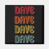Men Name Dad Boy Husband Christmas Dave Gift Name  Magneet (Voorkant)