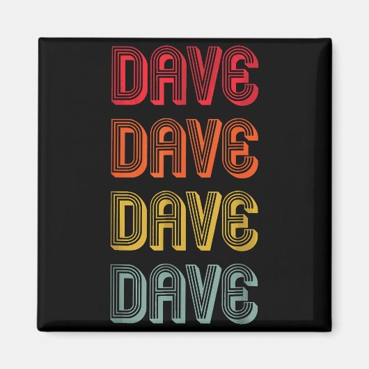 Men Name Dad Boy Husband Christmas Dave Gift Name  Magneet (Voorkant)