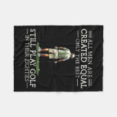 Men Play Golf Eighties 80 Funny Golfer Golfing Fleece Deken (Voorkant (Horizontaal))