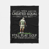 Men Play Golf Eighties 80 Funny Golfer Golfing  Fleece Deken (Voorkant)