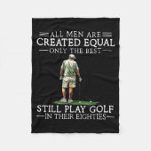 Men Play Golf Eighties Funny Golfer Golfing  Fleece Deken (Voorkant)