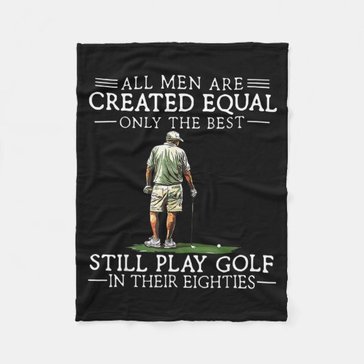 Men Play Golf Eighties Funny Golfer Golfing  Fleece Deken (Voorkant)