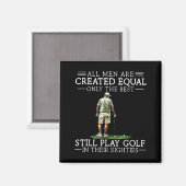 Men Play Golf Eighties Funny Golfer Golfing  Magneet (Voorkant / Achterkant)