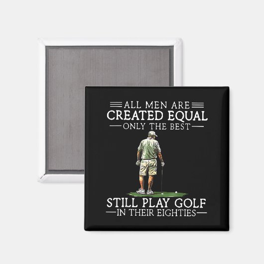 Men Play Golf Eighties Funny Golfer Golfing  Magneet (Voorkant / Achterkant)