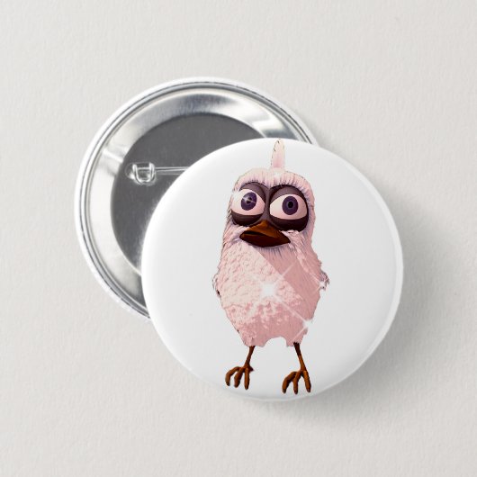 Men probeert weg te vliegen ronde button 5,7 cm (Voorkant /achterkant)