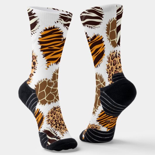 Men’s African Print Athletic Crew Socks Sokken (Gebogen)