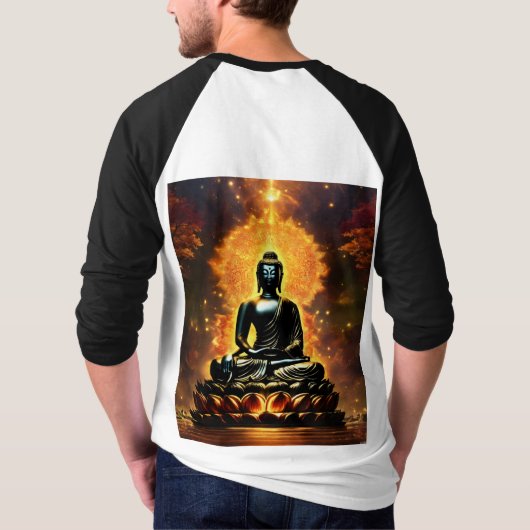 Men’s Buddha Logo T-Shirt | Peace & Meditation Des (Achterkant)