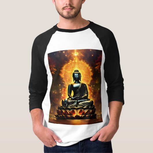 Men’s Buddha Logo T-Shirt | Peace & Meditation Des (Voorkant)
