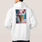 Men’s Hoodie with Cool Ice Cream Design | Trendy I (Achterkant)