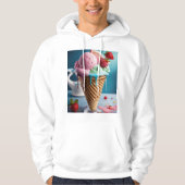 Men’s Hoodie with Cool Ice Cream Design | Trendy I (Voorkant)