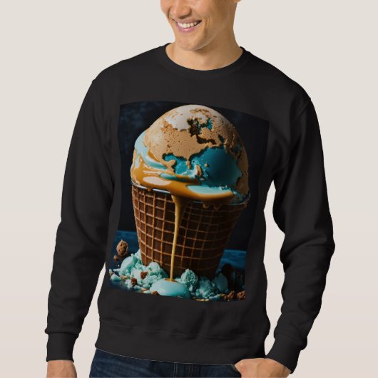 Men’s Hoodie with Cool Ice Cream Design | Trendy I Trui (Voorkant)