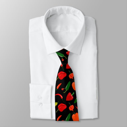 Men’s Hot Spicy Peppers Pattern Tie Stropdas (Gebonden)