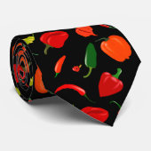 Men’s Hot Spicy Peppers Pattern Tie Stropdas (Opgerold)