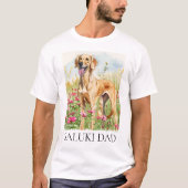 Men’s T-Shirt – Saluki Dad Shirt for Dog Lovers (Voorkant)