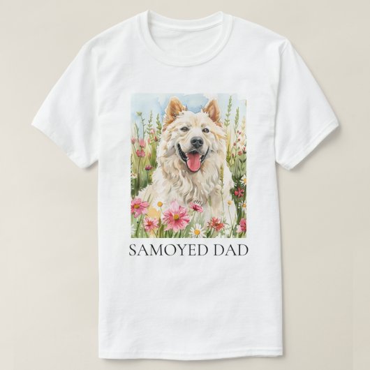 Men’s T-Shirt – Samoyed Dad Shirt for Dog Lovers (Design voorkant)