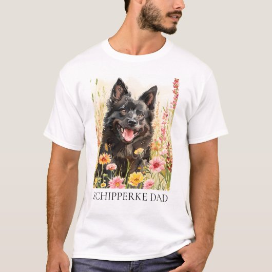 Men’s T-Shirt – Schipperke Dad Shirt for Dog Lover (Voorkant)