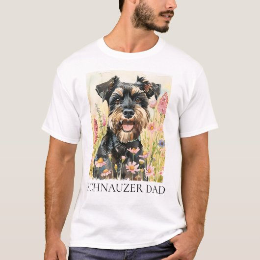 Men’s T-Shirt – Schnauzer Dad Shirt for Dog Lovers (Voorkant)