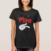 Men She is Mine Matching Couples Valentine Day Cos T-shirt (Voorkant)