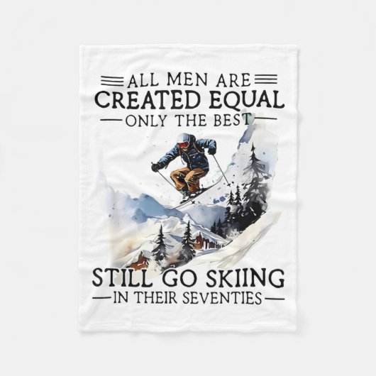 Men Still Go Skiing 70 Winter Srts Lover Skier  Fleece Deken (Voorkant)